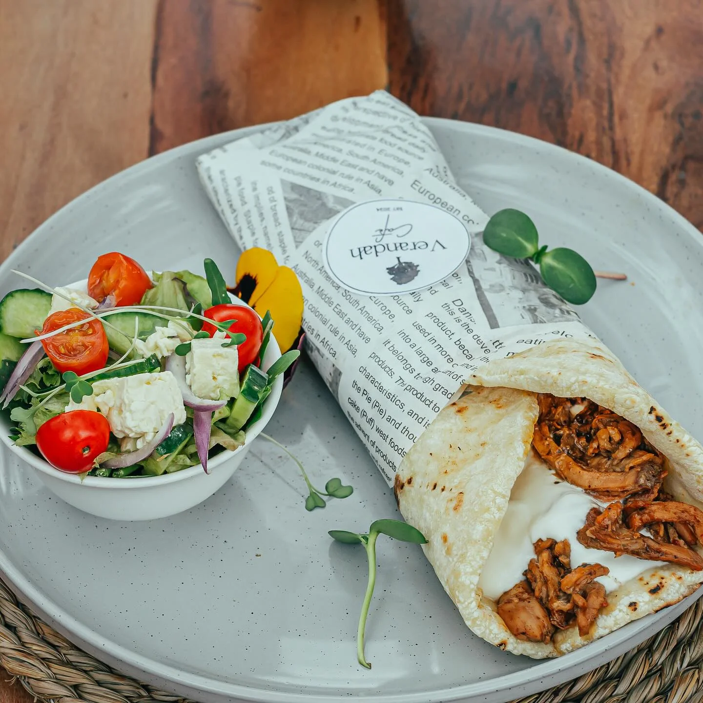 Wrap with salad